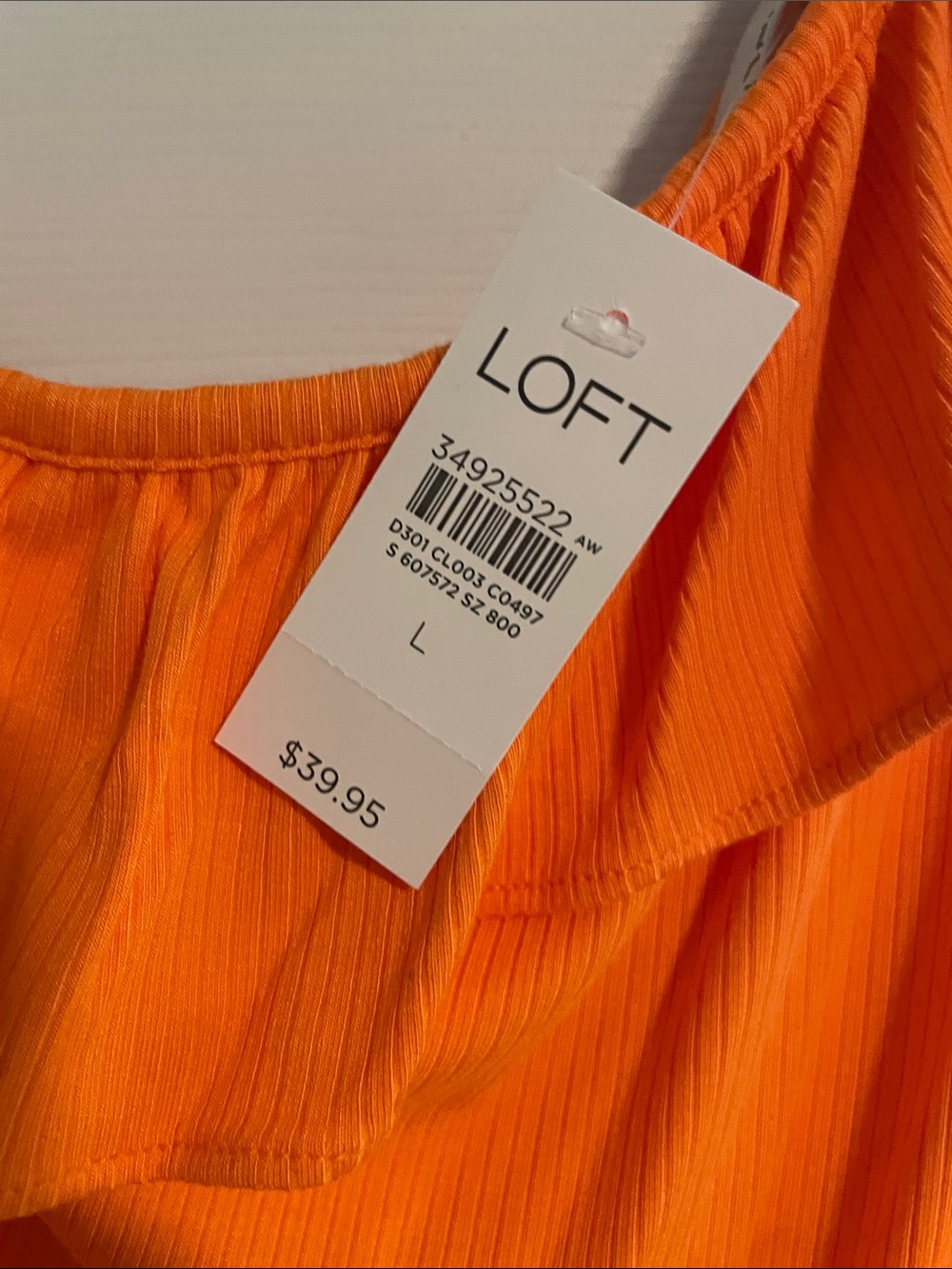 LOFT One-Shoulder Ruffle Dress - Orange - Picture 2 of 5